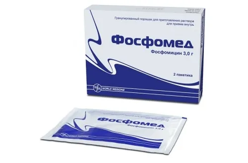 Фосфомед 3 г гранулированный порошок для приготовления раствора для приема внутрь 2 саше