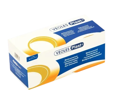 VeolesPlast+ пластырь 20см*10м мед. гипоаллер. воздухопрон. неткан.
