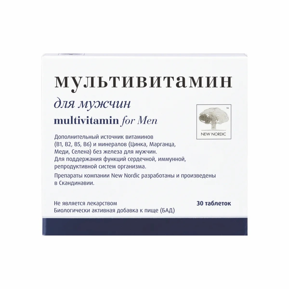 New Nordic Мультивитамины для мужчин таблетки 1350 мг №30