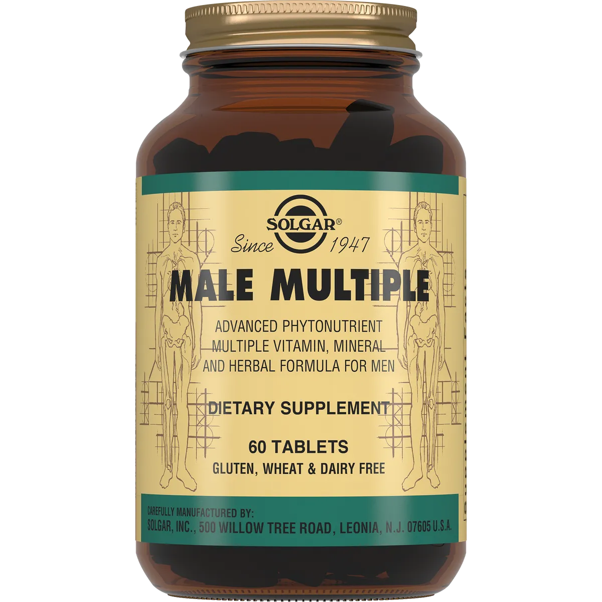Solgar Male Multiple мультивитаминный и минеральный комплекс для мужчин 60 таблеток