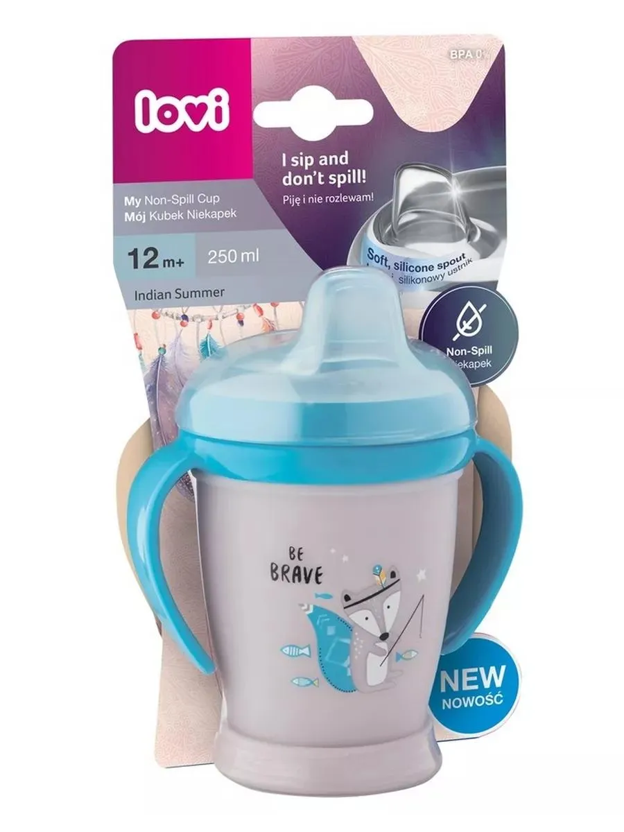 Lovi Indian Summer поильник непроливайка для мальчика 250 мл