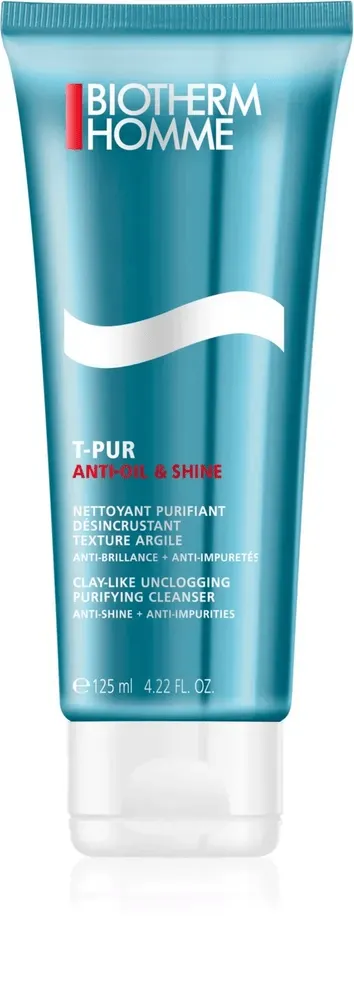 Biotherm Homme T-PUR Очищающий гель против жирного блеска для комбинированной кожи 125 мл
