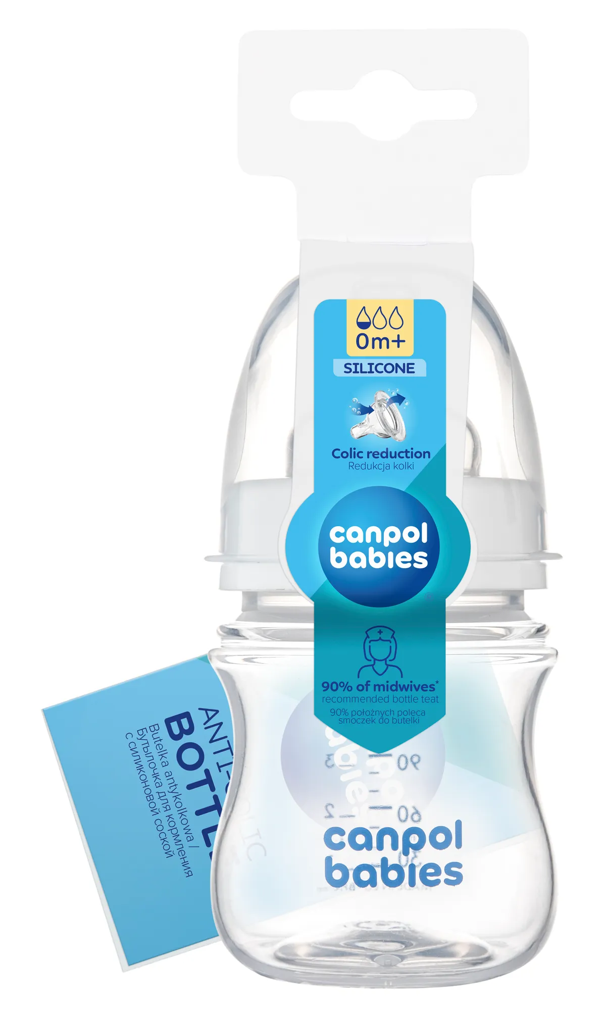 Canpol EasyStart бутылочка антиколиковая с широким горлышком 120 мл
