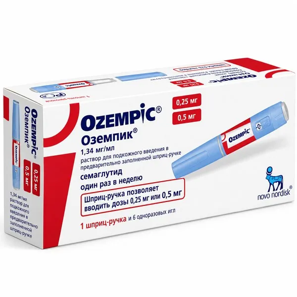 Оземпик® 1,34мг/мл 1,5мл раствор д/подкожного введения (шприц-ручка) 6 игл