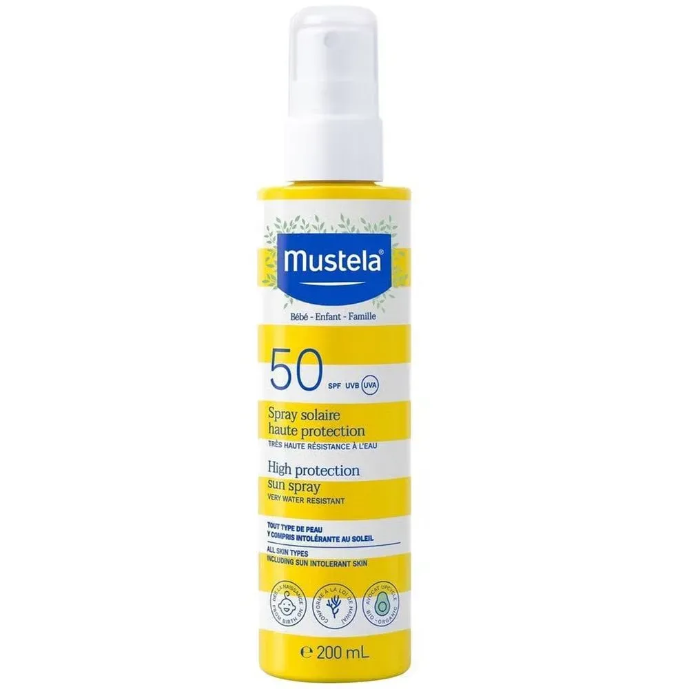 Mustela Солнцезащитное молочко SPF 50+ для лица и тела спрей 200 мл